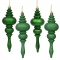 7in Shiny, Matte, Glitter & Sequin Finished Finials (set of 8): Green