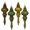 7in Shiny, Matte, Glitter & Sequin Finished Finials (set of 8): Magenta
