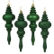 7in Shiny, Matte, Glitter & Sequin Finished Finials (set of 8): Emerald