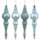7in Shiny, Matte, Glitter & Sequin Finished Finials (set of 8): Baby Blue