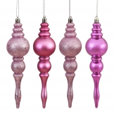 7in Shiny, Matte, Glitter & Sequin Finished Finials (set of 8): Mauve