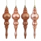 7in Shiny, Matte, Glitter & Sequin Finished Finials (set of 8): Rose Gold