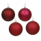 6 inch Wine 4-Finish Ball Ornament: Set of 4