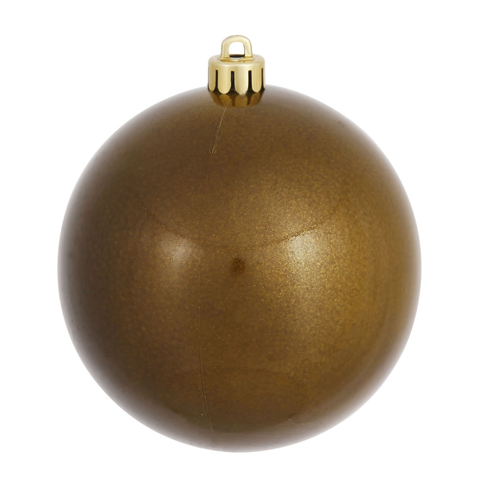 4 inch Olive Candy Ball Ornament: Set of 6