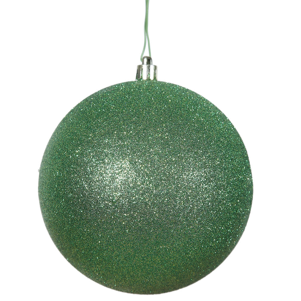 12 inch Green Glitter Ball Ornament