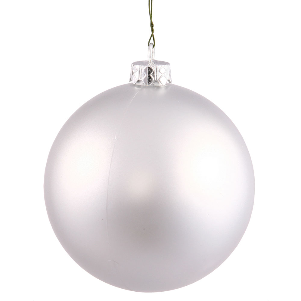 2.75 inch Silver Matte Ball Ornament: Set of 12
