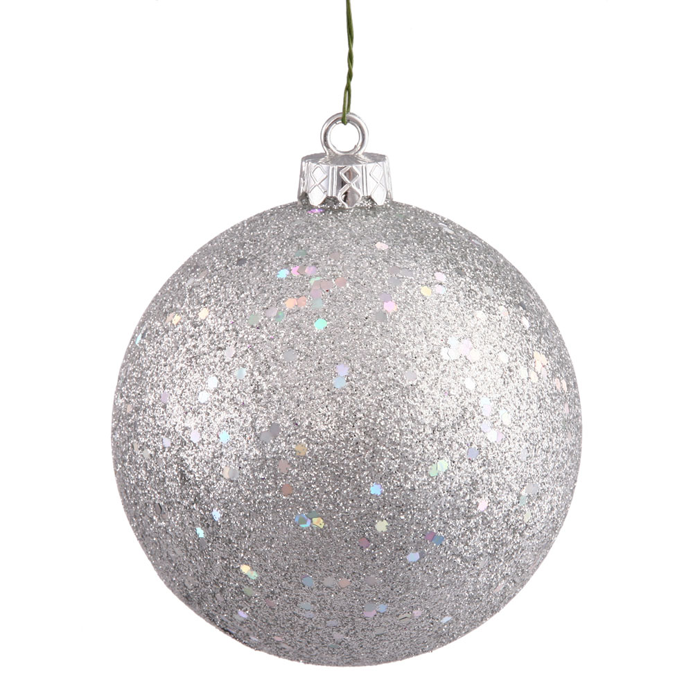 12 inch Silver Sequin Ball Ornament