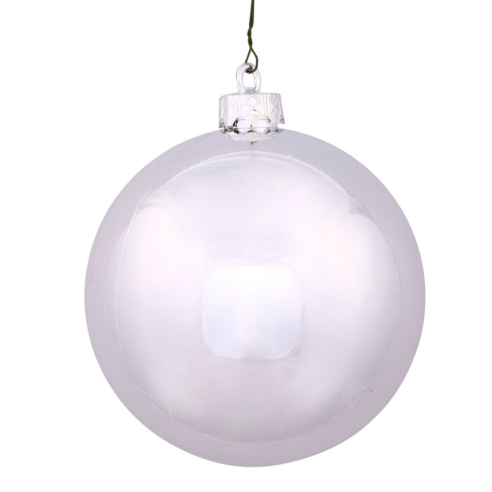 3 inch Silver Splendor Shiny Ball Ornament: Set of 32