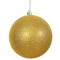 8 inch Gold Glitter Ball Christmas Ornament