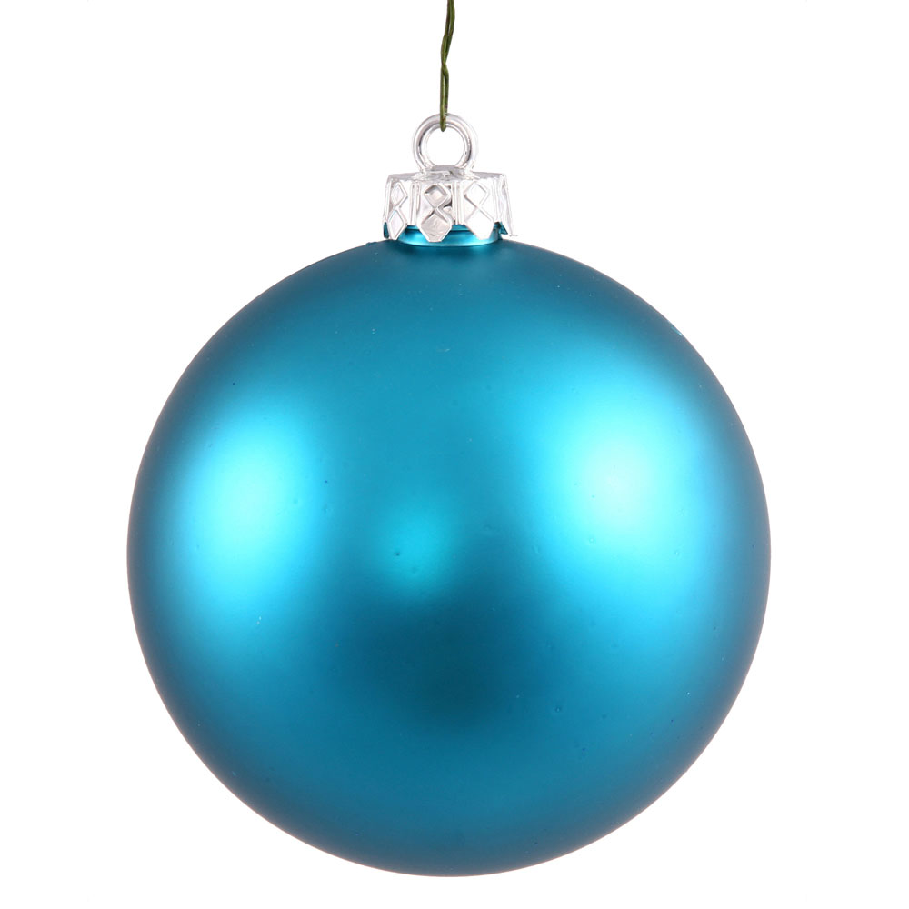 3 inch Turquoise Matte Ball Ornament: Set of 32