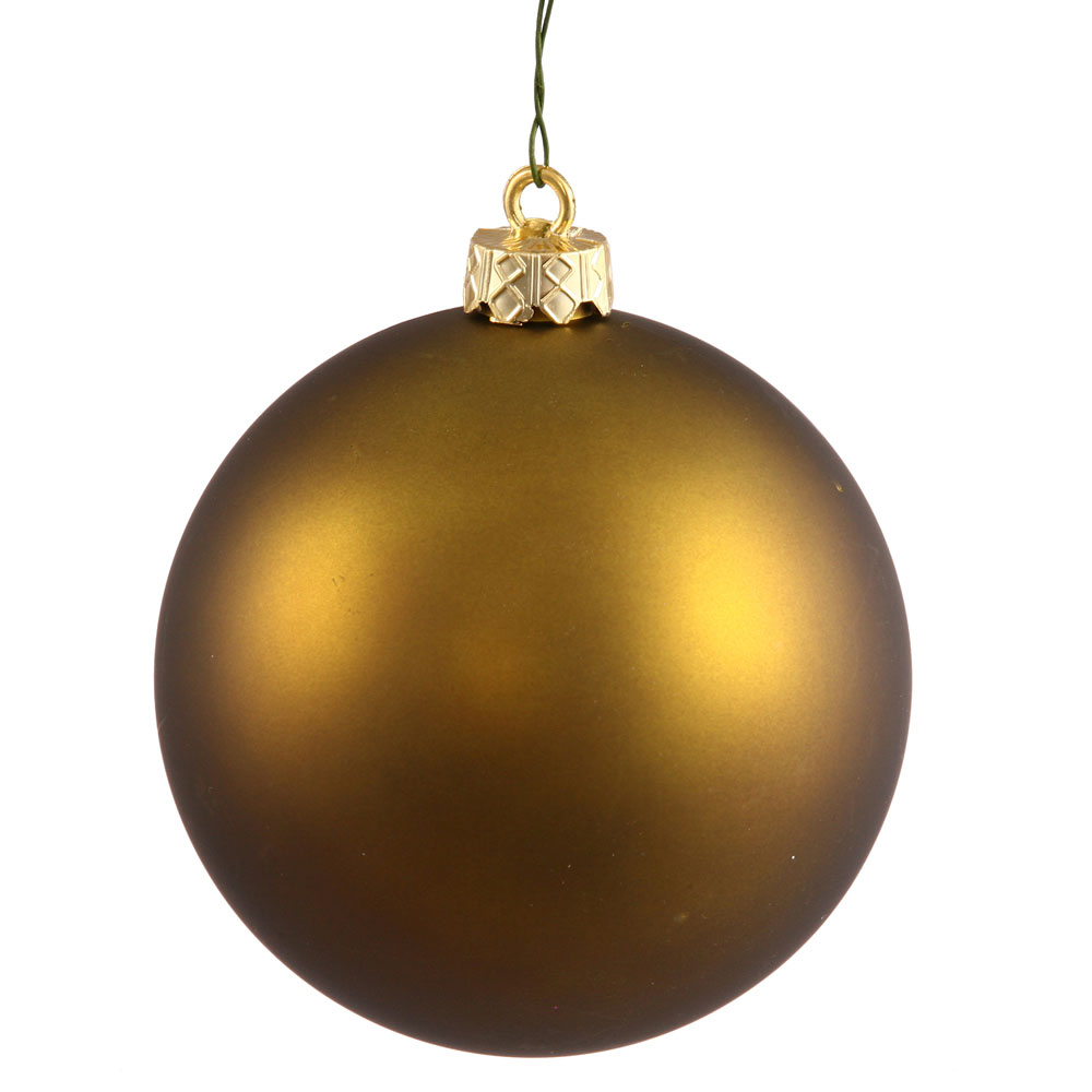 12 inch Olive Matte Ball Ornament