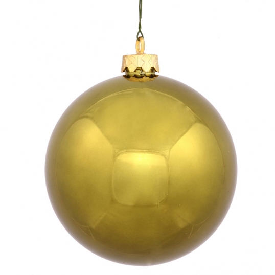 2.75 inch Olive Shiny Ball Ornament: Set of 12