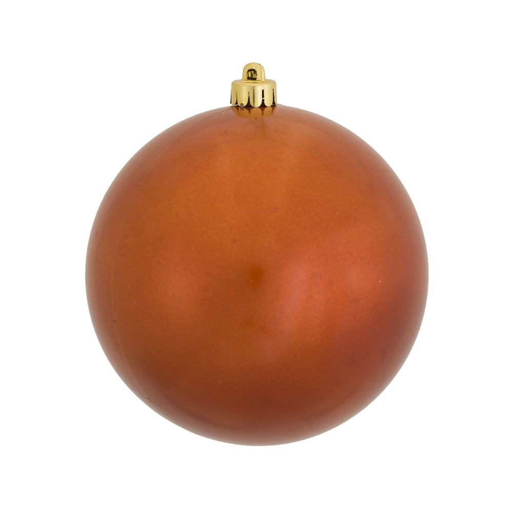 12 inch Burnish Orange Candy Ball Ornament