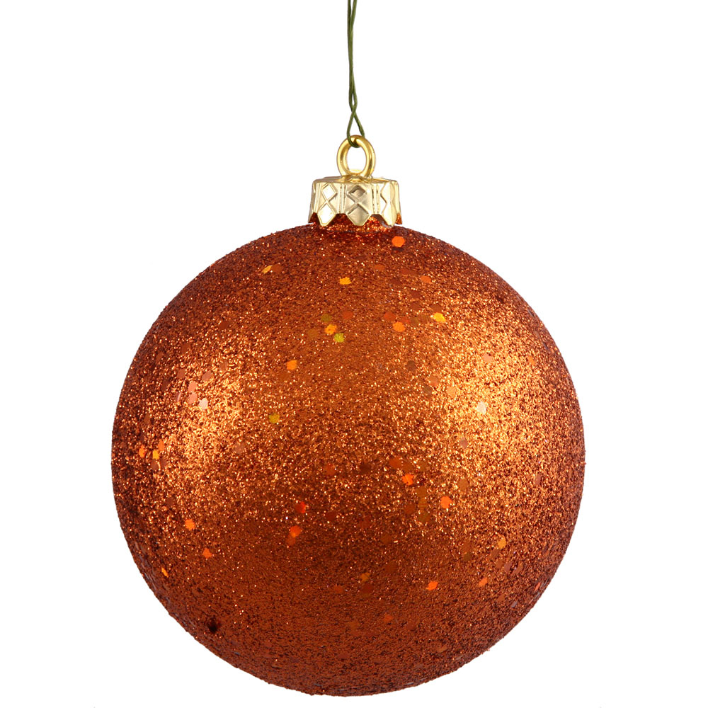 12 inch Burnish Orange Sequin Ball Ornament