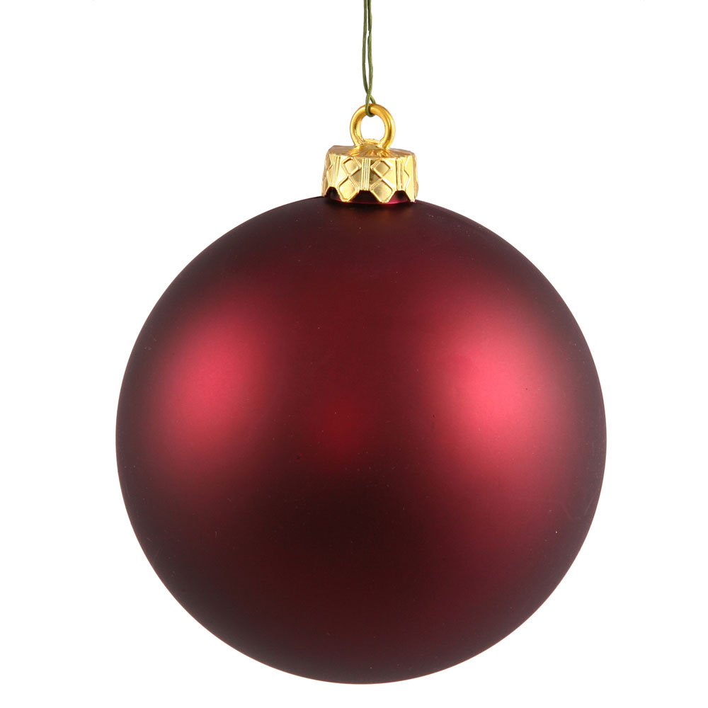 12 inch Wine Matte Ball Ornament