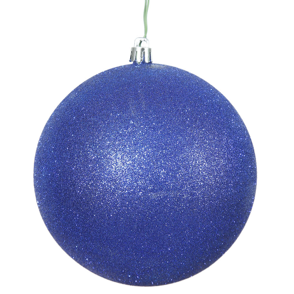 12 inch Cobalt Glitter Ball Ornament