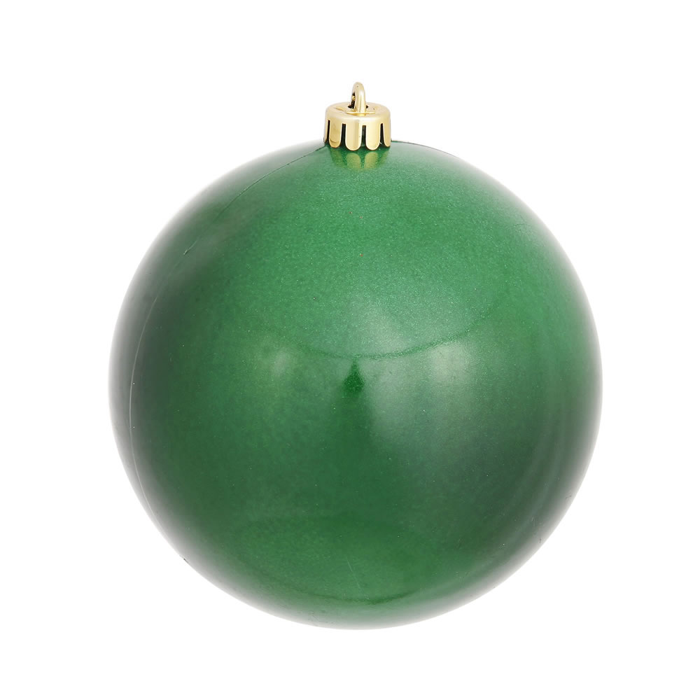 4 inch Emerald Candy Ball Ornament: Set of 6