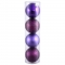 8 inch Plum 4-Finish Ball Ornament: Set of 4