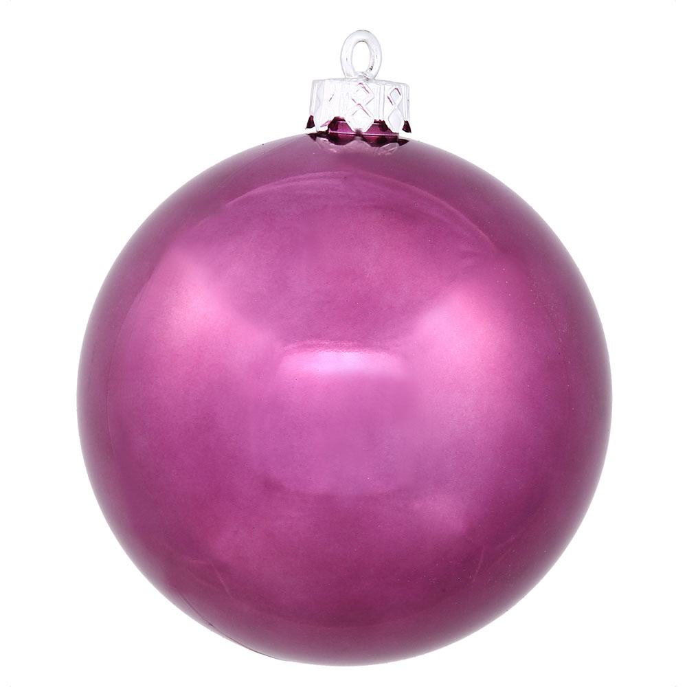 2.75 inch Plum Shiny Ball Ornament: Set of 12