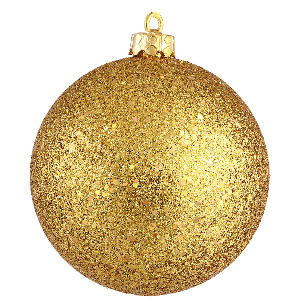 12 inch Antique Gold Sequin Ball Ornament