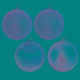 4 inch Baby Blue Assorted Ball Ornaments (Box of 12 Balls)