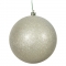 8 inch Champagne Glitter Ball Christmas Ornament