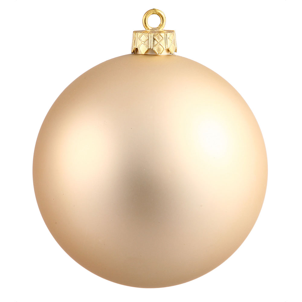 3 inch Champagne Matte Ball Ornament: Set of 32
