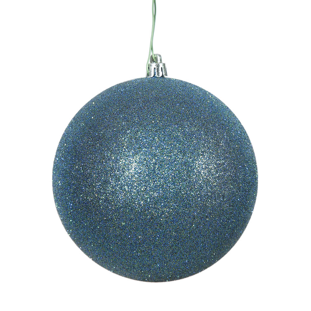 12 inch Sea Blue Glitter Ball Ornament