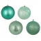 6 inch Sea Foam 4-Finish Ball Ornament: Set of 4