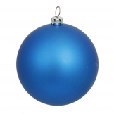 6 inch Blue Matte Ball Ornament: Set of 4