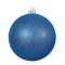 8 inch Blue Glitter Ball Christmas Ornament