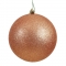 8 inch Rose Gold Glitter Ball Christmas Ornament