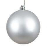 10 inch Silver Matte Ball Ornament: UV Resistant