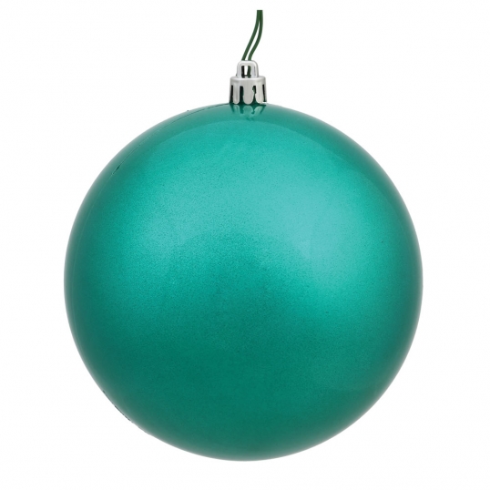 12 inch Baby Blue 4-Finish Ball Ornament: Set of 4
