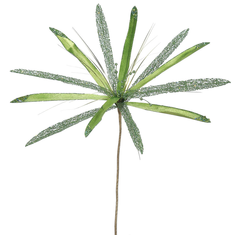 24 inch Lime Velvet Papyrus Pick: Set of 3