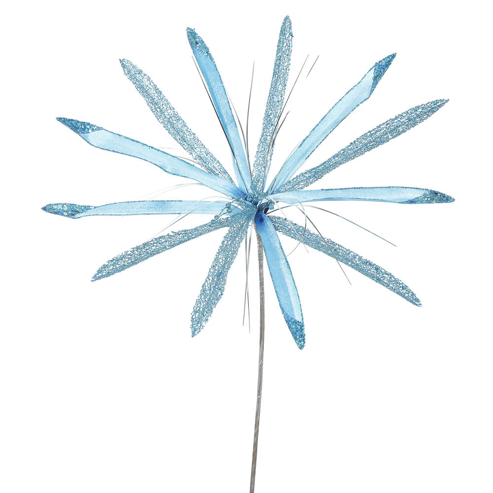 24 inch Sky Blue Velvet Papyrus Pick: Set of 3