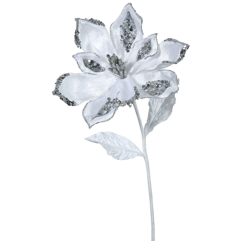 inch Velvet Magnolia Pick - inch Flower: Set of 3