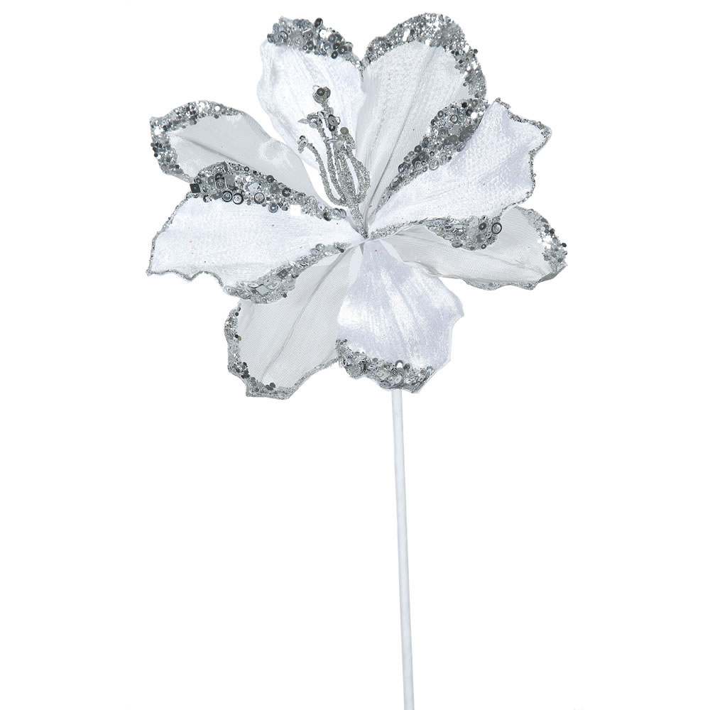 inch Velvet Amaryllis Pick: Set of 3