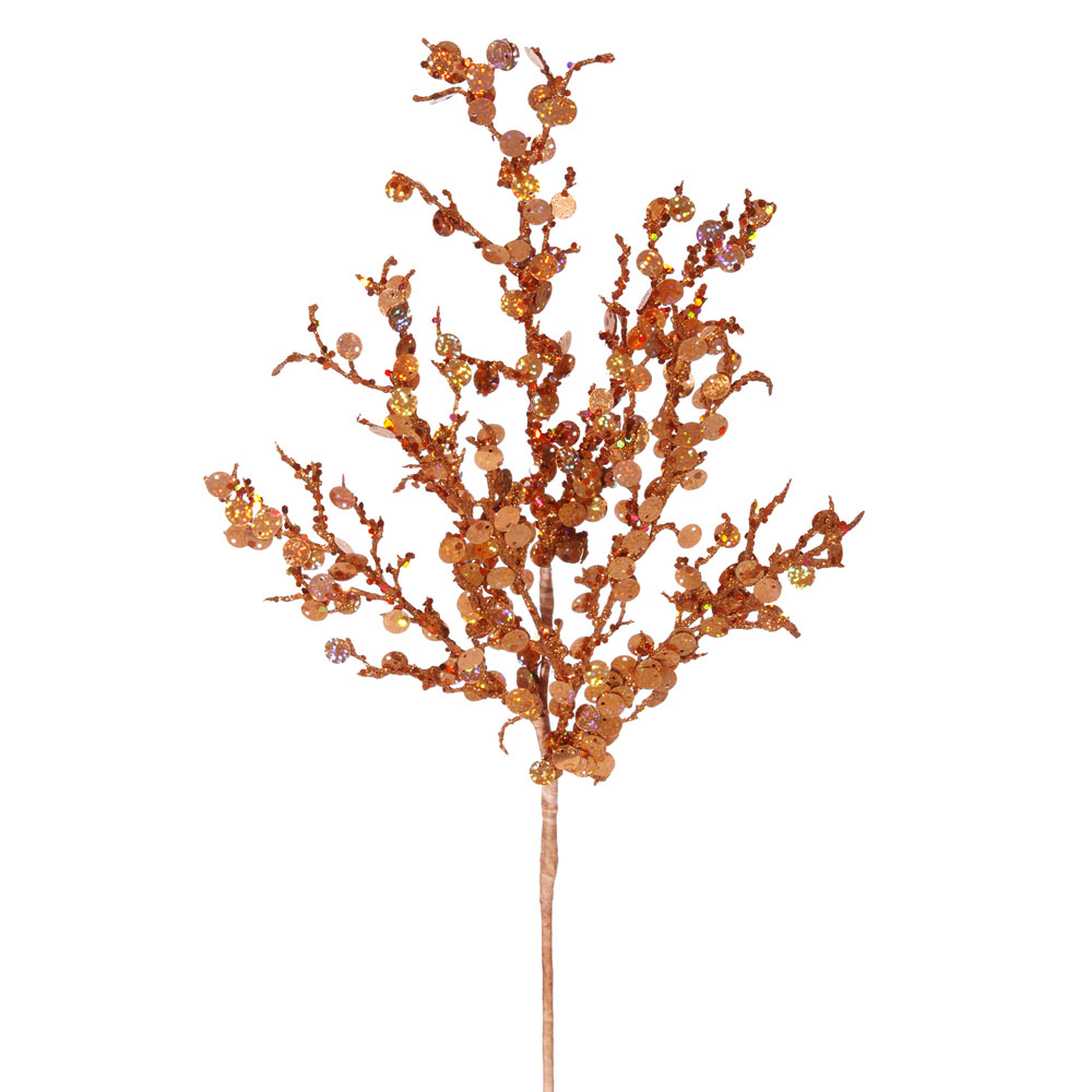 Vickerman 18 Inch Sparkle Twig Christmas Pick Copper P105819
