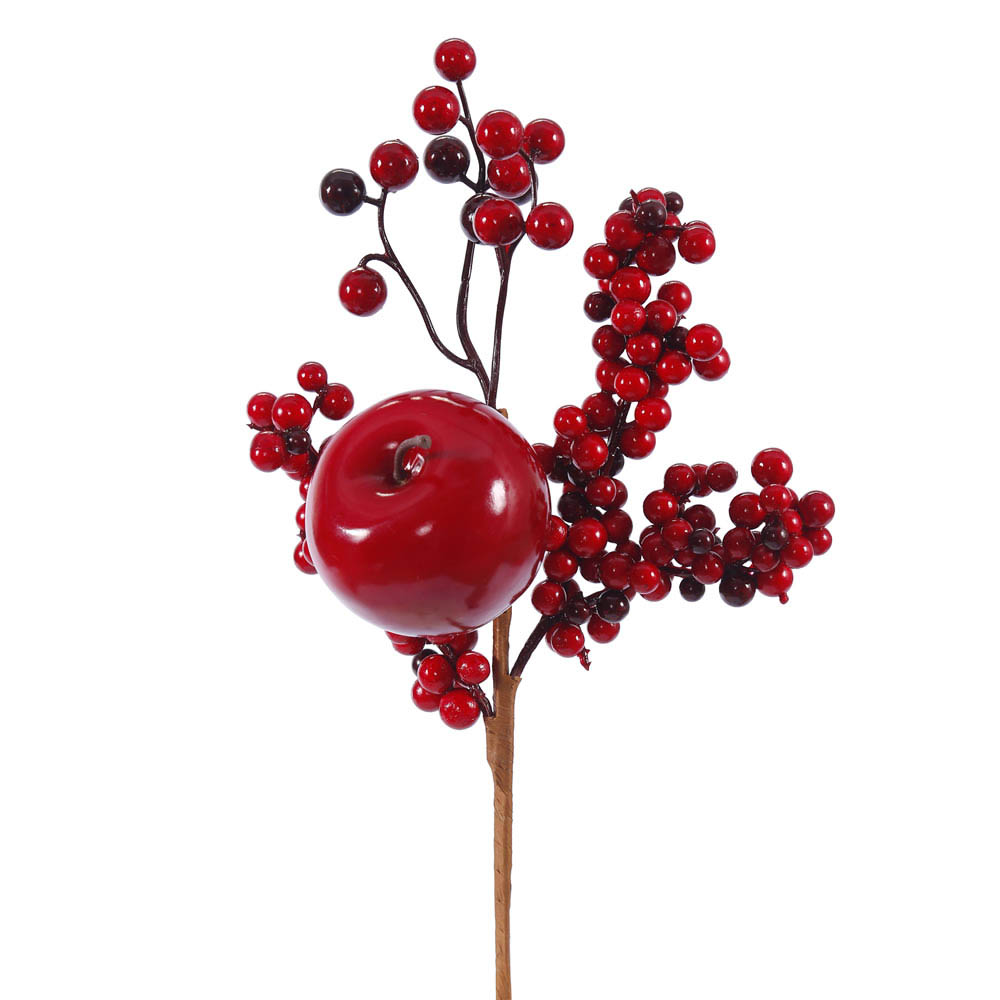 12 Inch Red, Burgundy Apple Berry Pick