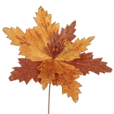 22 inch Copper Poinsettia Flower: Set of 6