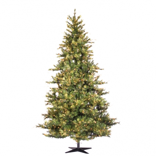 7.5 foot Slim Mixed Country Pine Christmas Tree: Lights