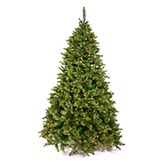 7.5 foot PE/PVC Cashmere Pine Christmas Tree: Multi-Colored LEDs