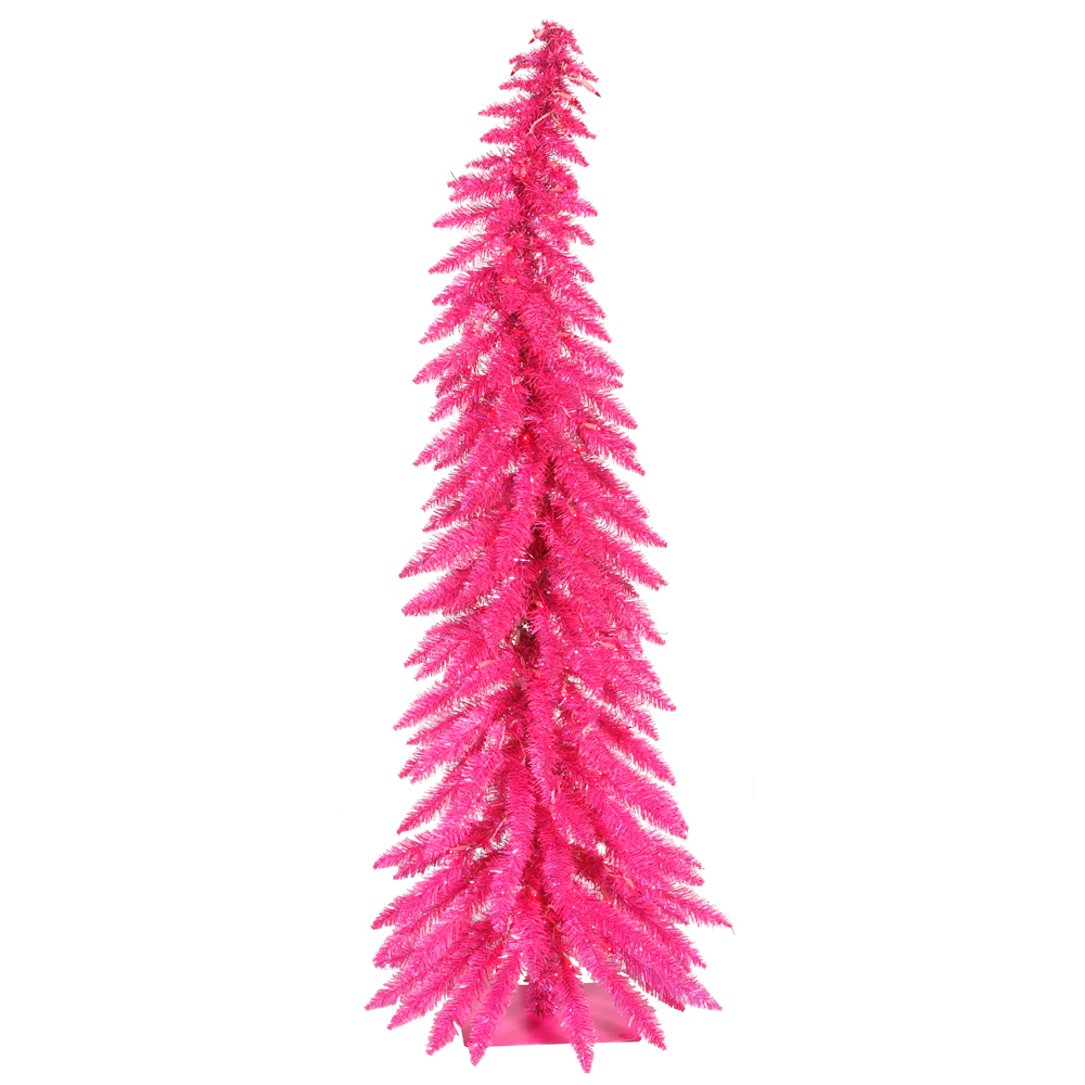 5 foot Pink Whimsical Christmas Tree Pink Mini Lights B102551 Vickerman