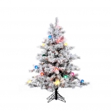 3 foot Flocked Alaskan Christmas Tree: Unlit
