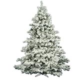 6.5 foot Flocked Alaskan Christmas Tree: Unlit