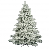 6.5 foot Flocked Alaskan Christmas Tree: Unlit