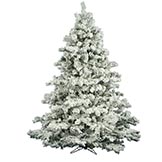 7.5 foot Flocked Alaskan Christmas Tree: Unlit