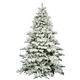 10 foot Flocked Alaskan Christmas Tree: Unlit