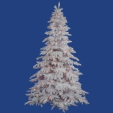 4.5 foot Flocked White Spruce Tree: Multi-Colored LEDs